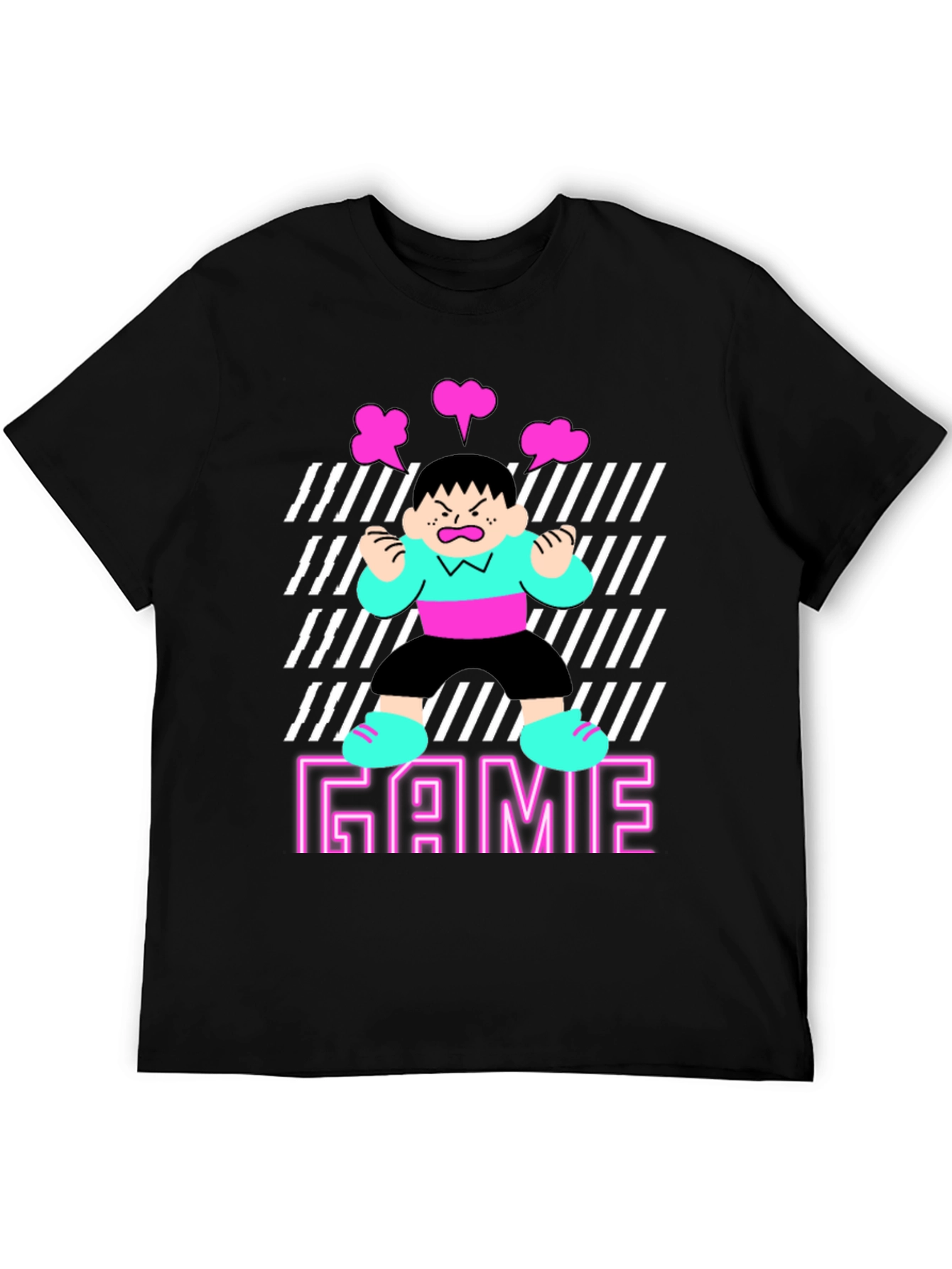 Gamer Rage T-Shirt - Retro Neon Design