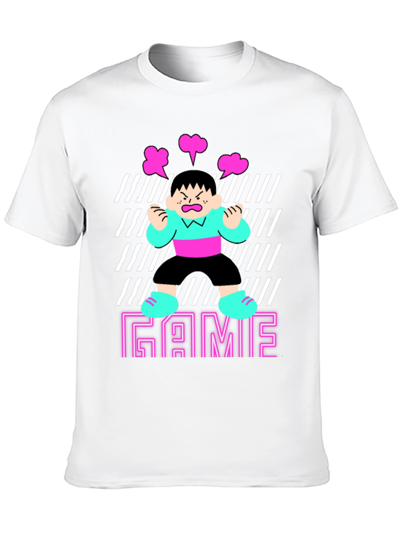 Gamer Rage T-Shirt - Retro Neon Design