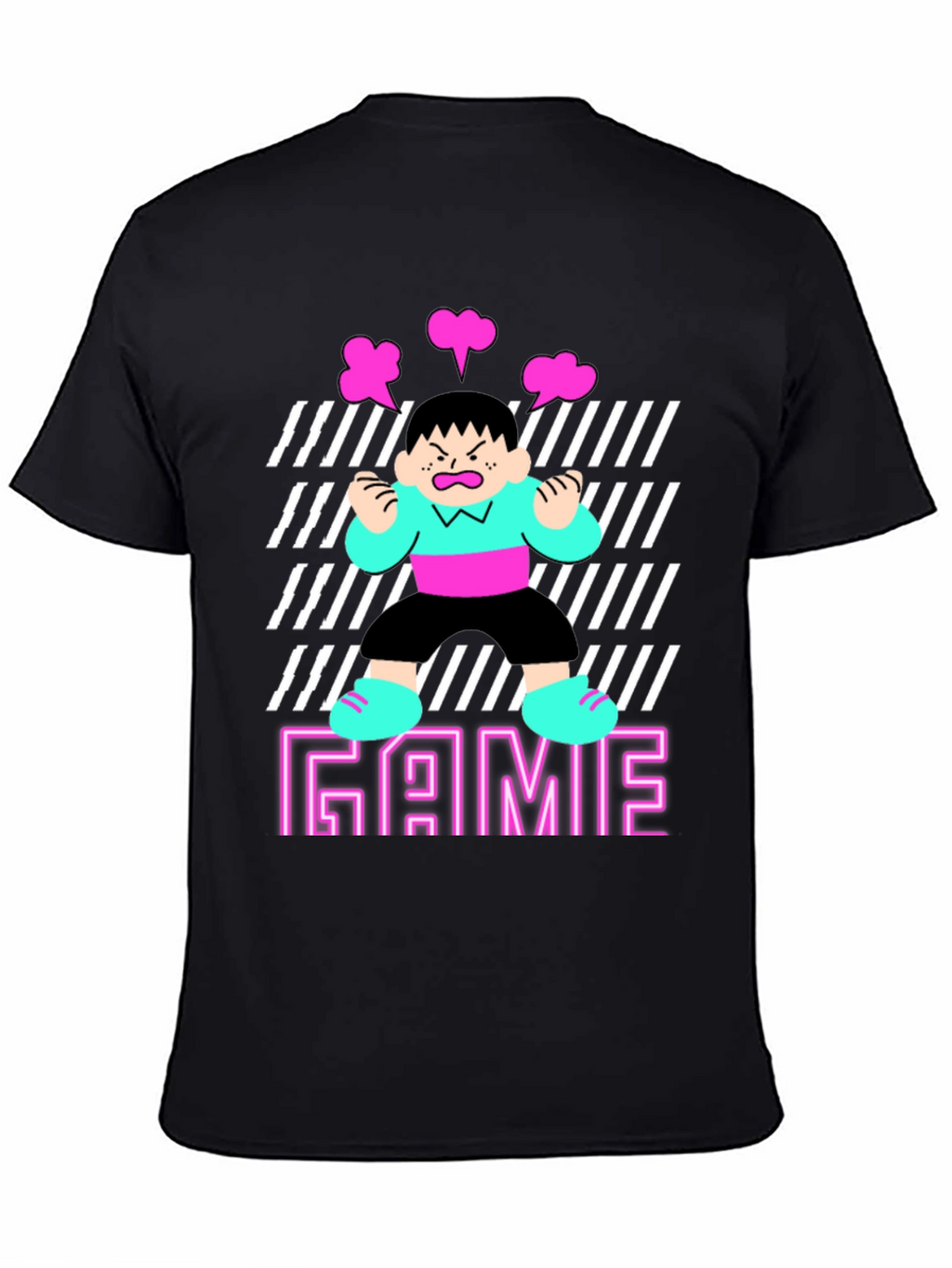 Gamer Rage T-Shirt - Retro Neon Design