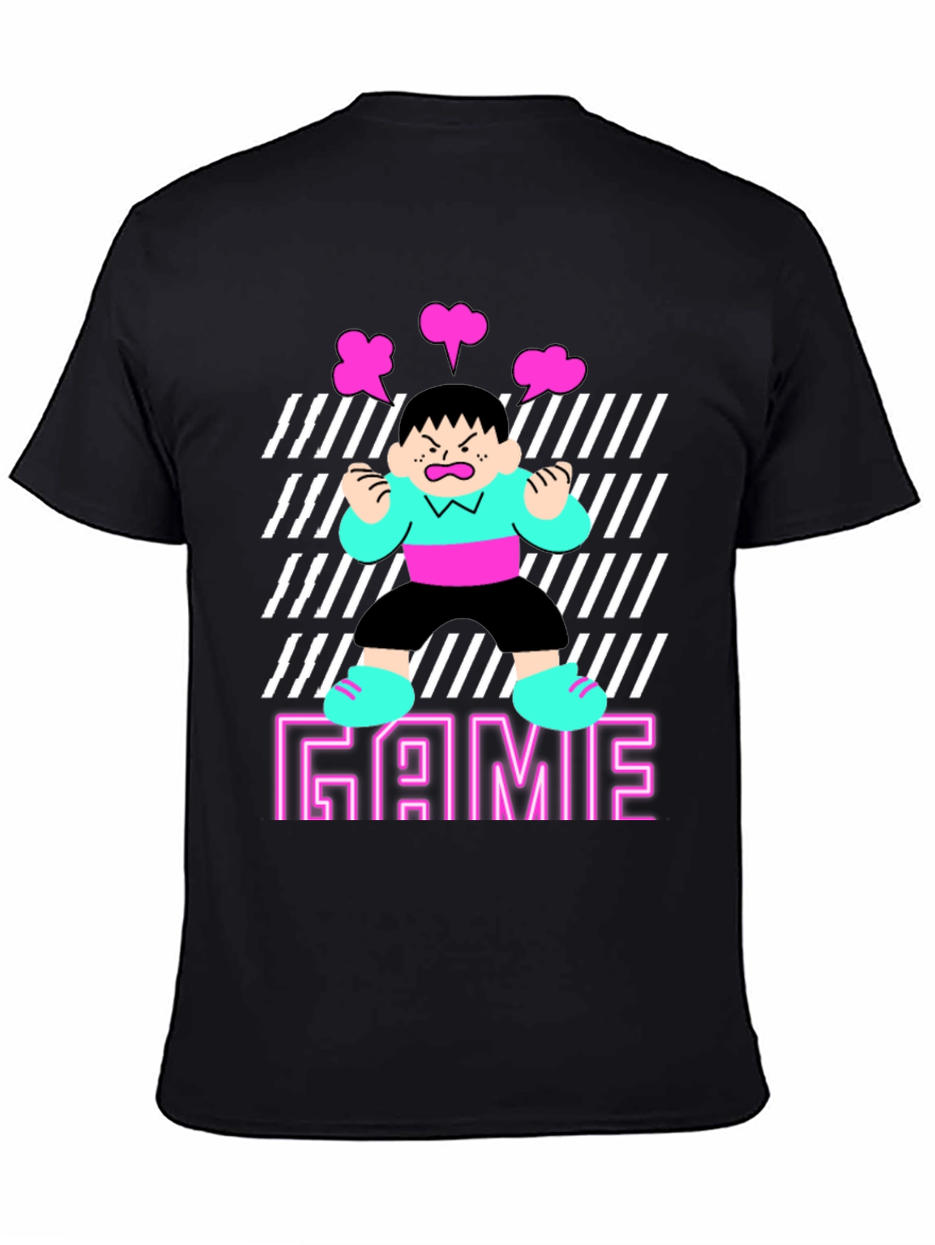 Gamer Rage T-Shirt - Retro Neon Design