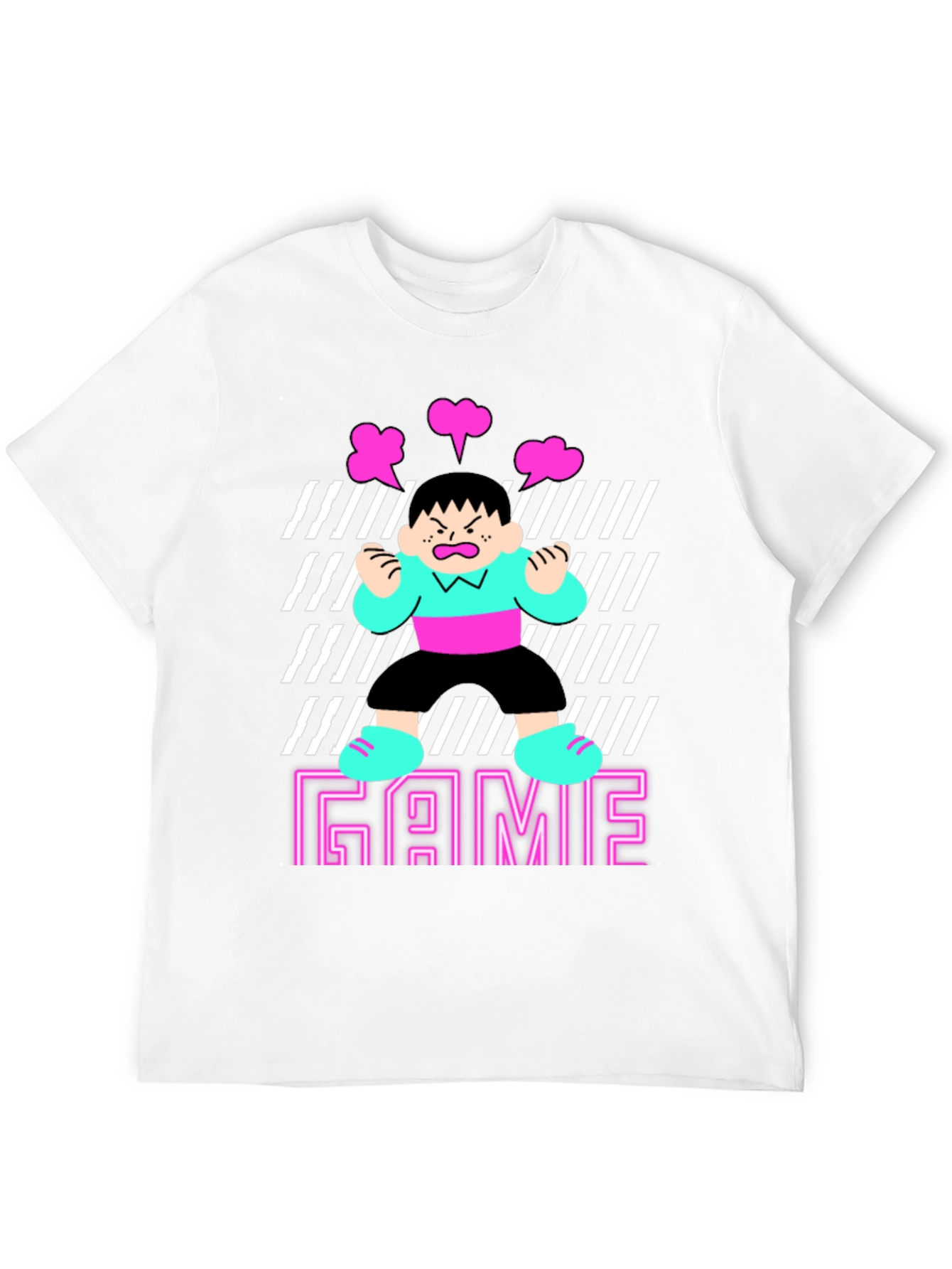 Gamer Rage T-Shirt - Retro Neon Design