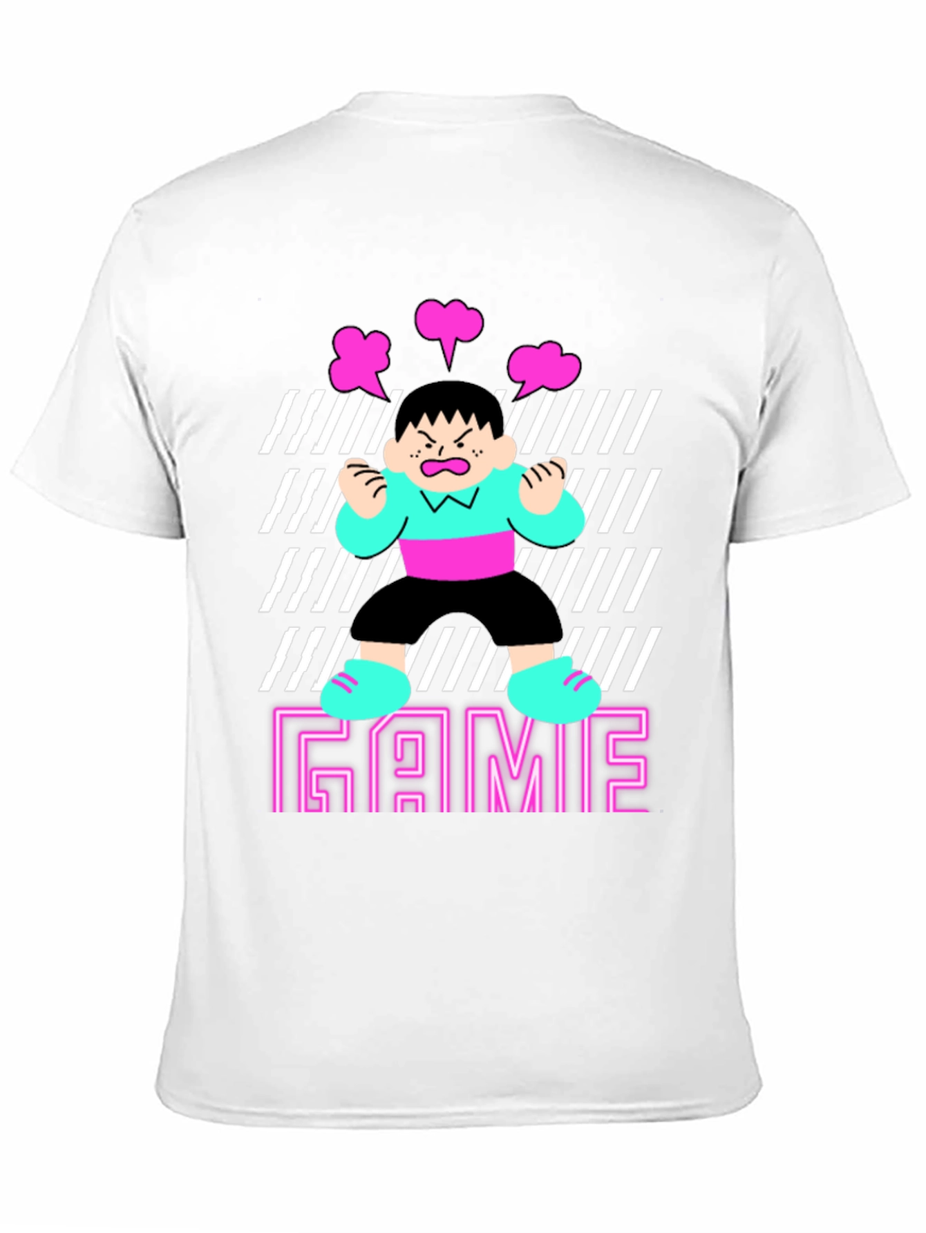 Gamer Rage T-Shirt - Retro Neon Design