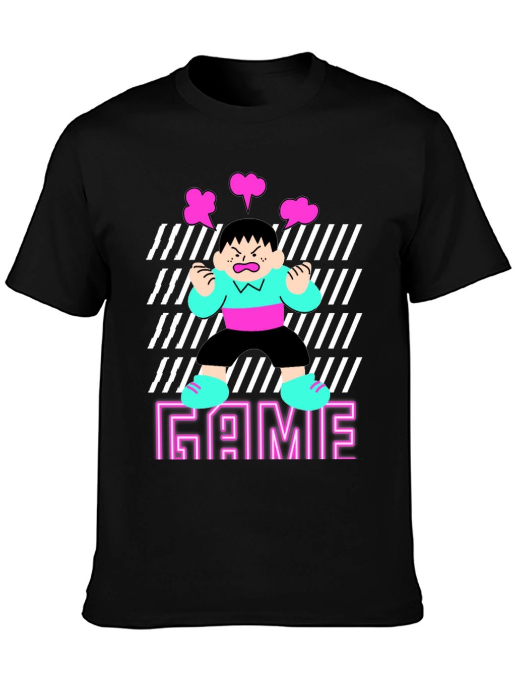 Gamer Rage T-Shirt - Retro Neon Design