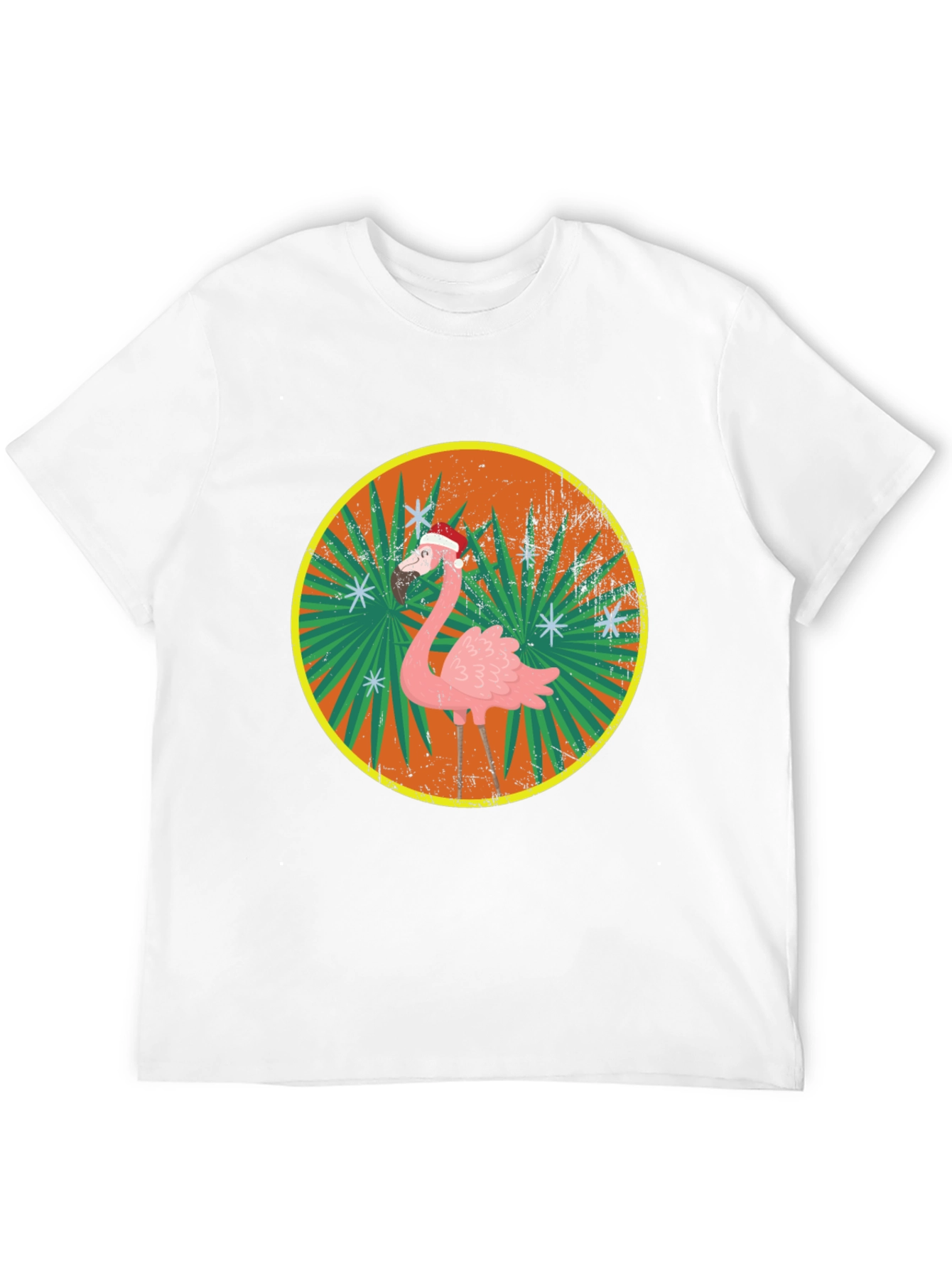 Christmas Flamingo Graphic T-Shirt