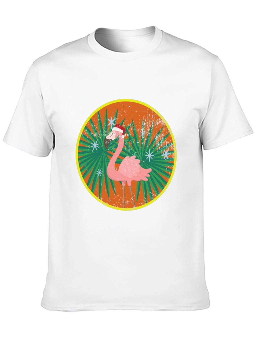 Christmas Flamingo Graphic T-Shirt