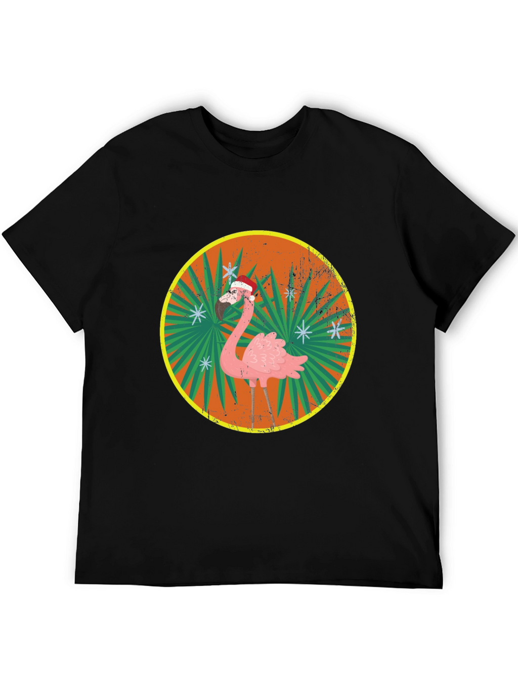 Christmas Flamingo Graphic T-Shirt