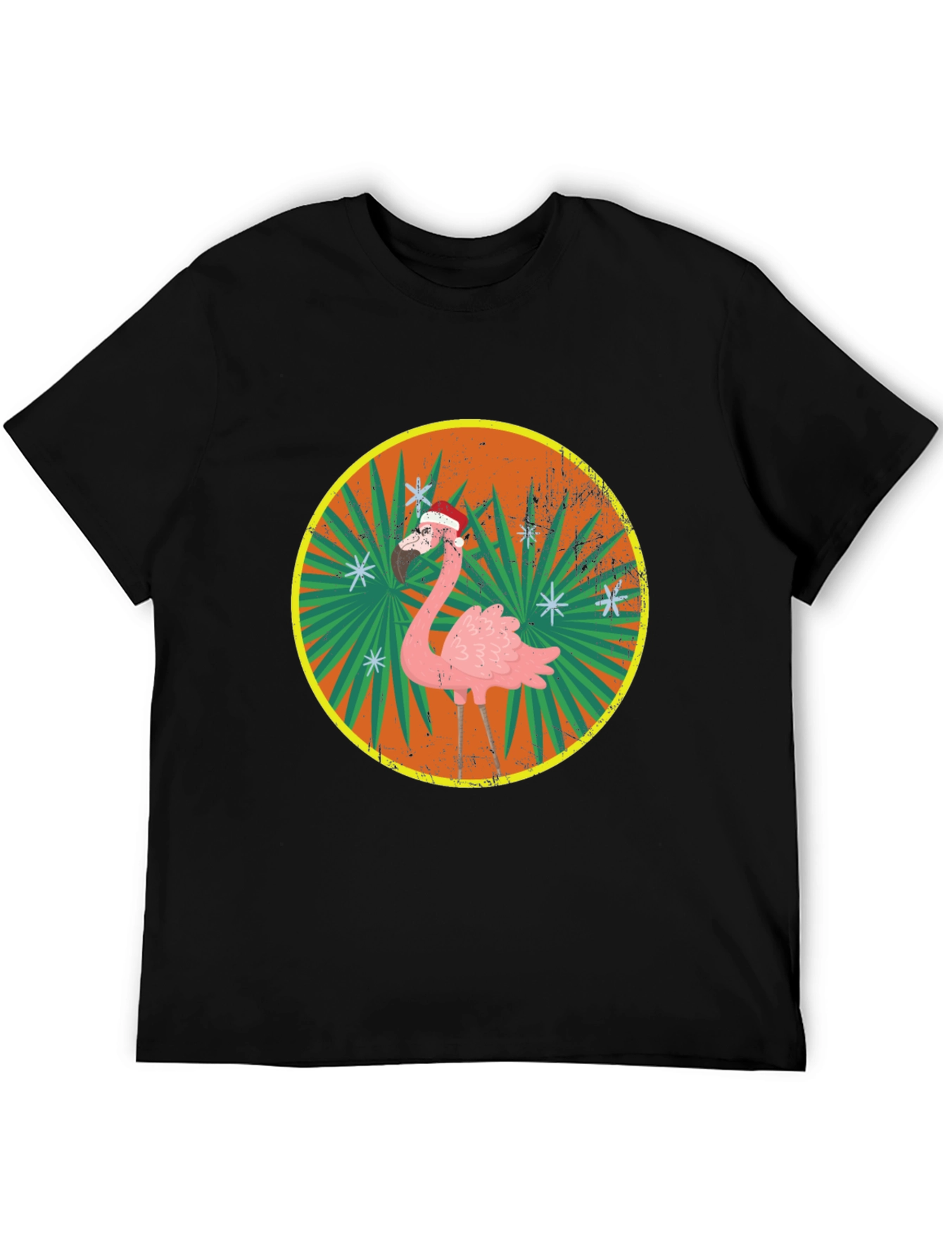 Christmas Flamingo Graphic T-Shirt