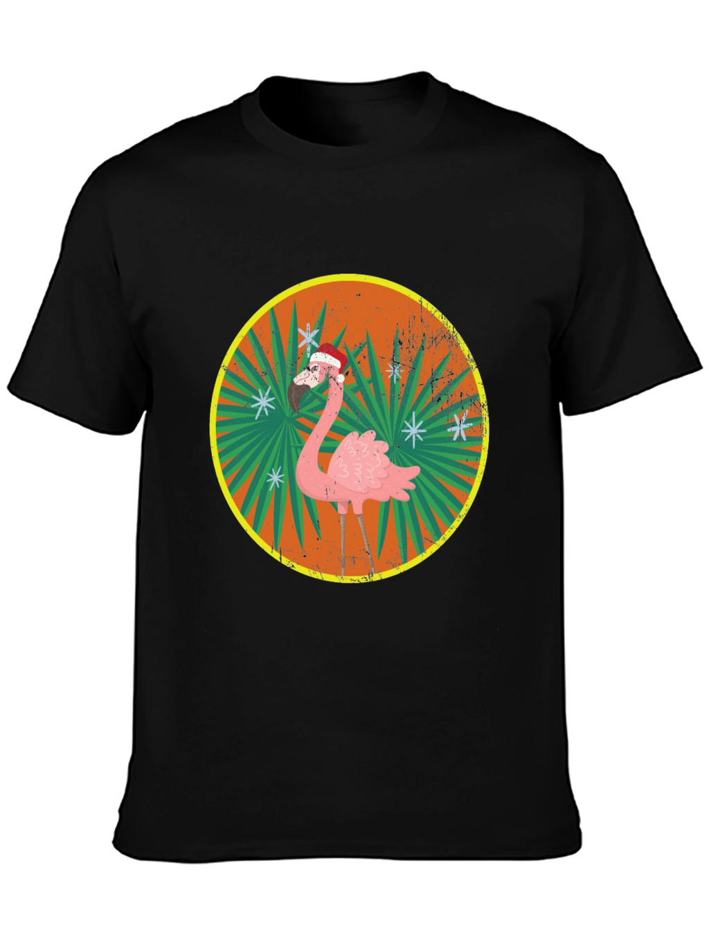 Christmas Flamingo Graphic T-Shirt