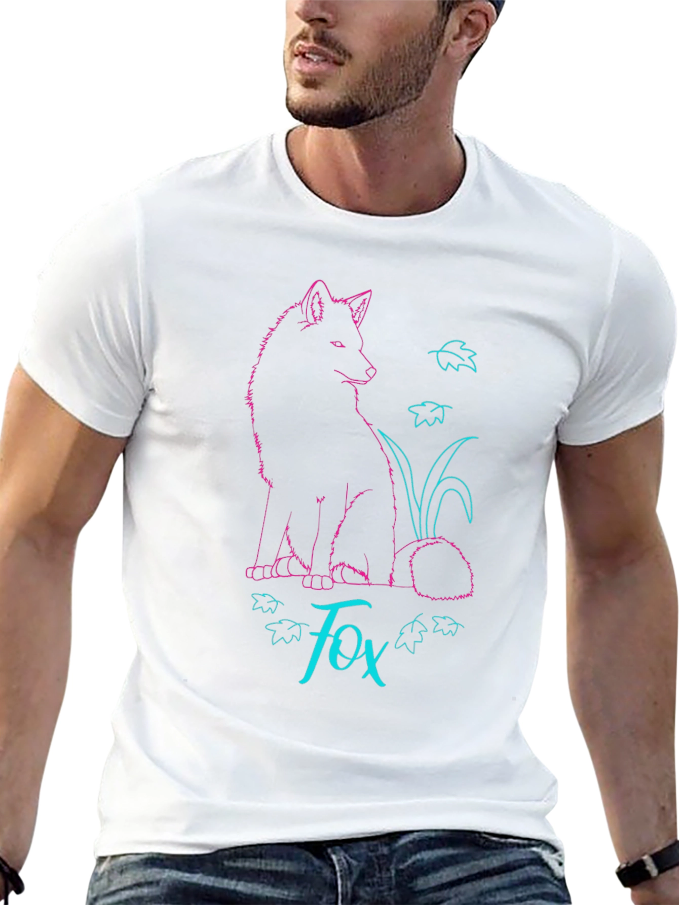 Fox Graphic T-Shirt - Stylish Neon Design