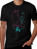 Fox Graphic T-Shirt - Stylish Neon Design