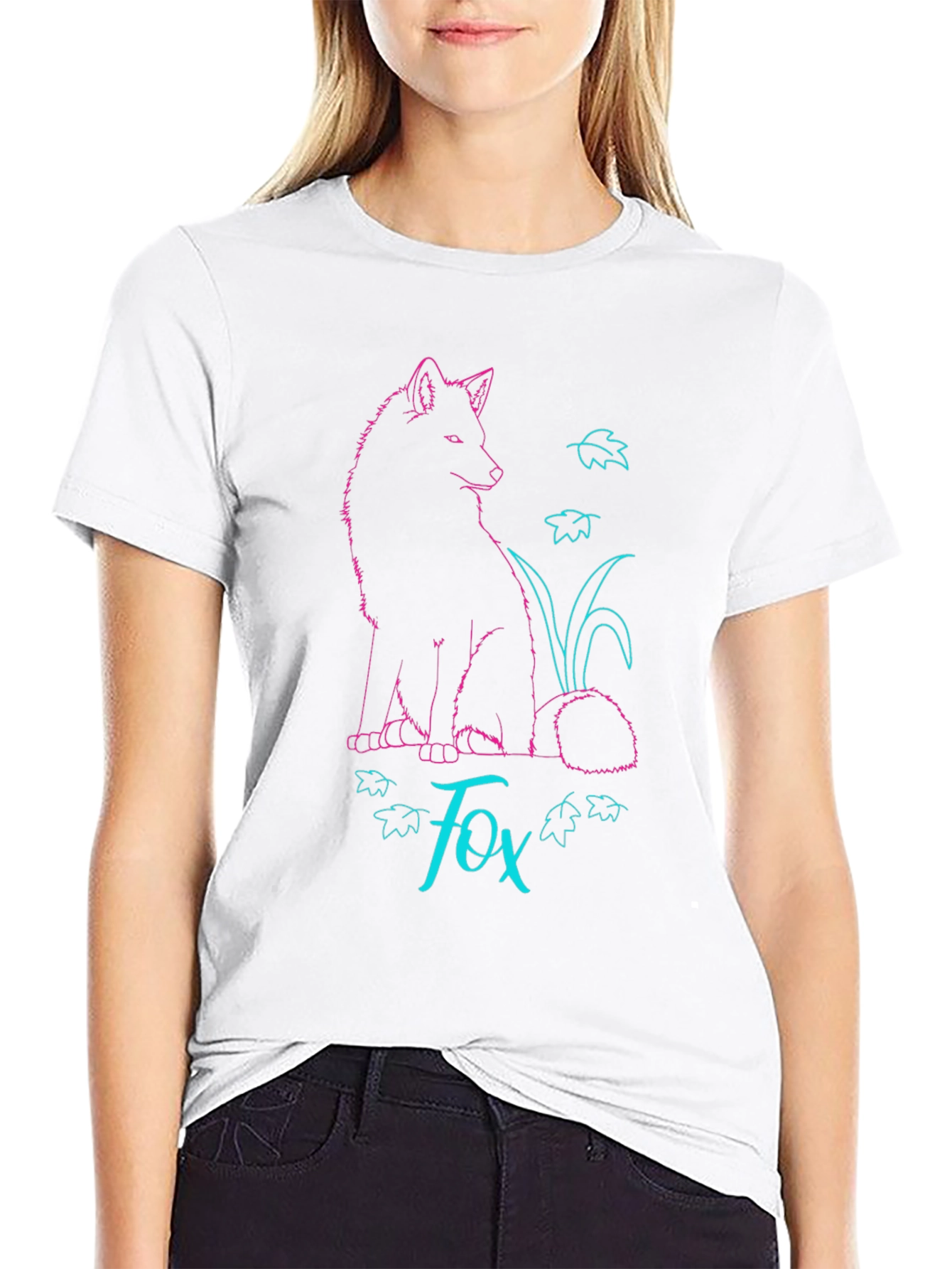 Fox Graphic T-Shirt - Stylish Neon Design