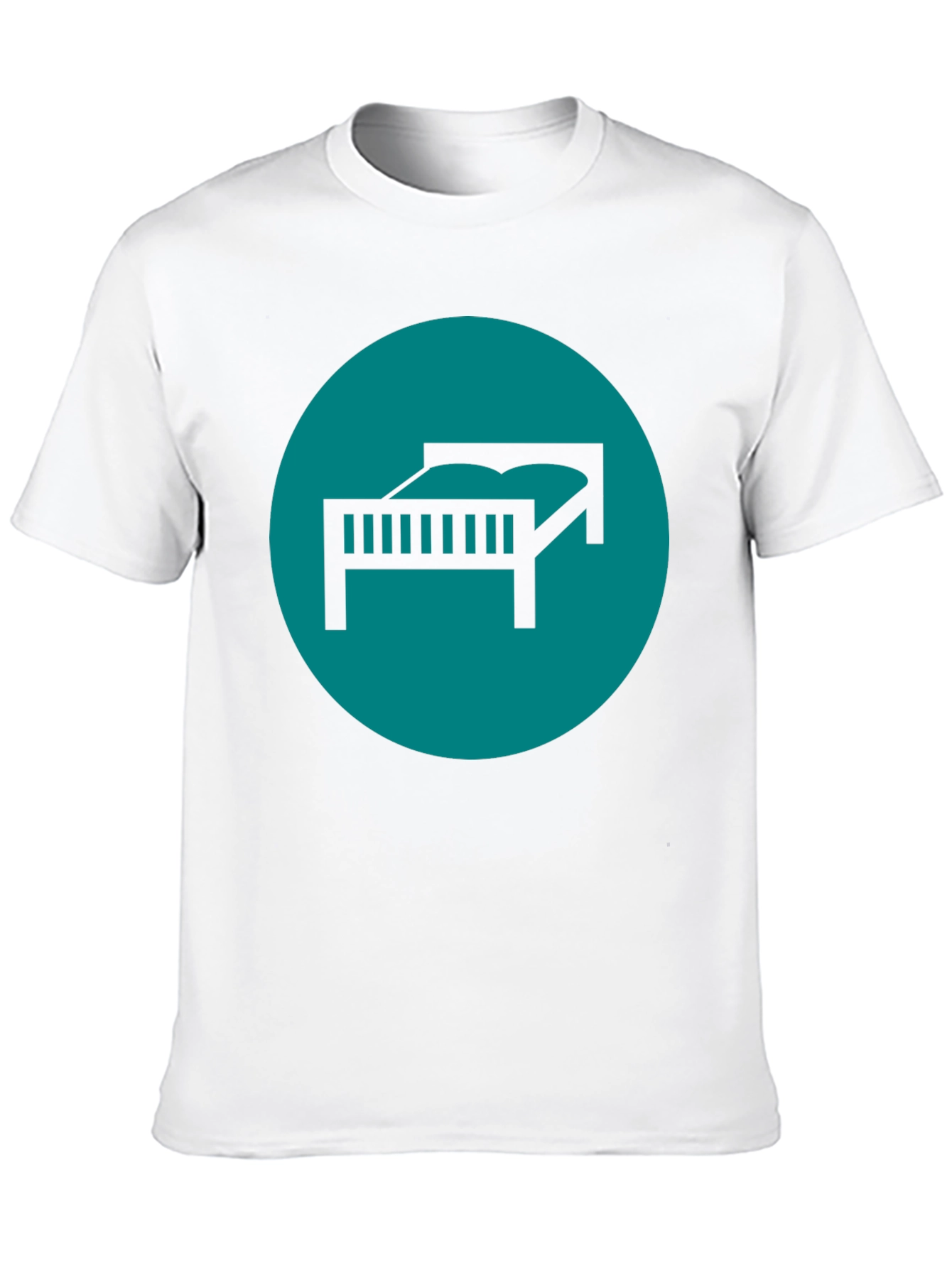 Black Bed Icon Graphic T-Shirt