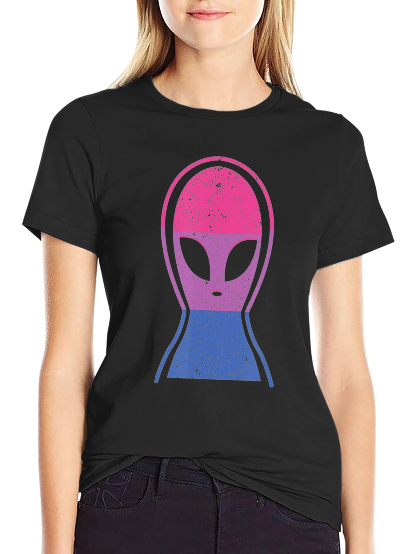 Bisexual Alien Pride T-Shirt - Black Cotton Tee