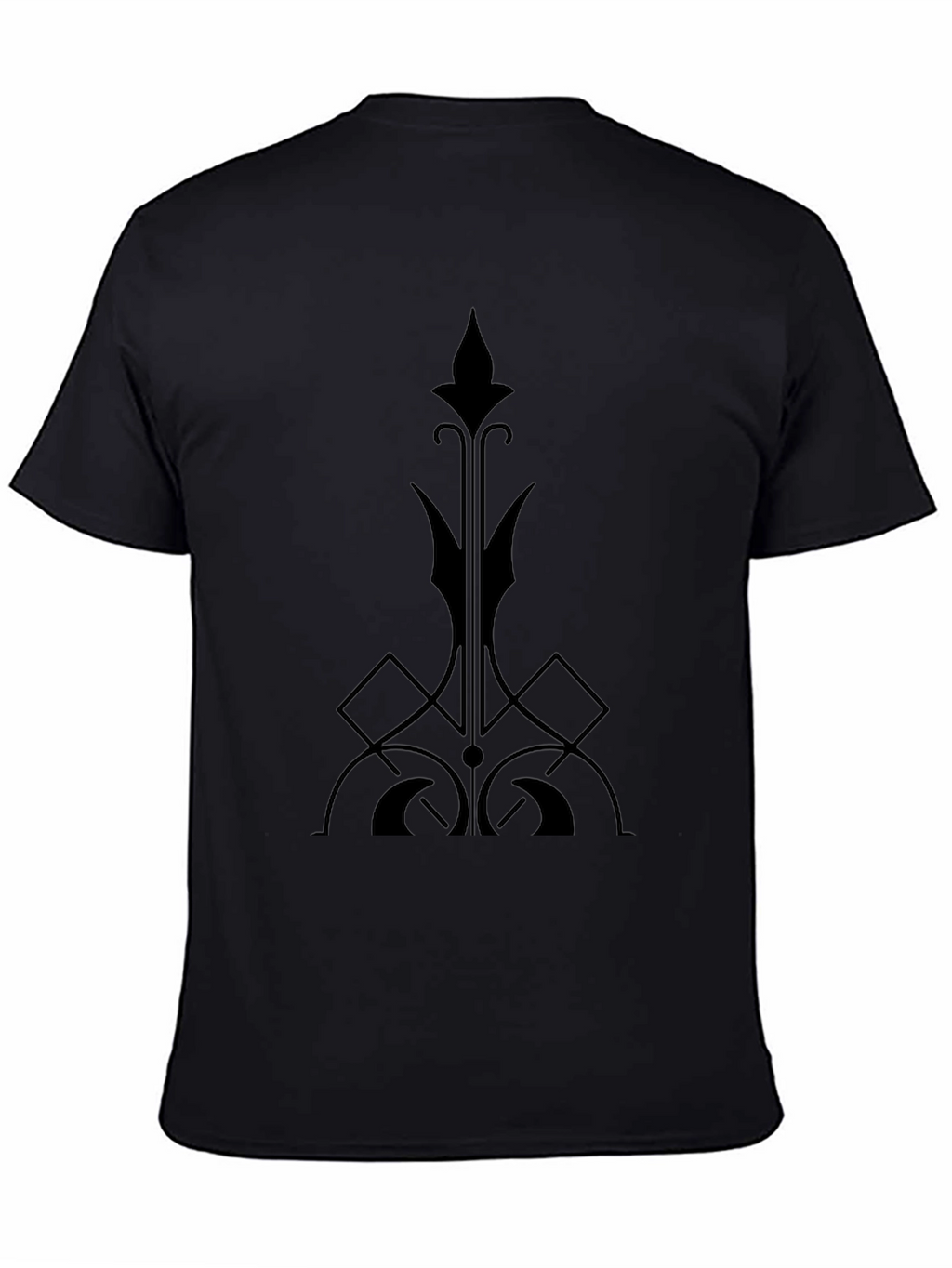 Gothic Fleur-de-Lis Style Black T-Shirt