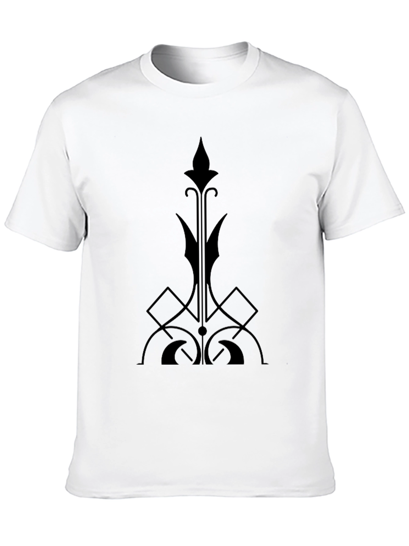 Gothic Fleur-de-Lis Style Black T-Shirt