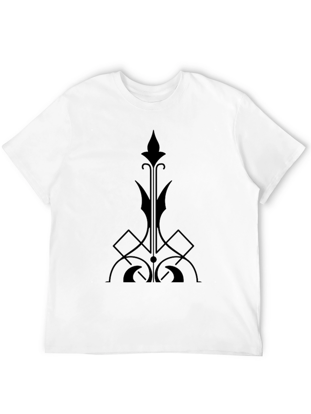 Gothic Fleur-de-Lis Style Black T-Shirt