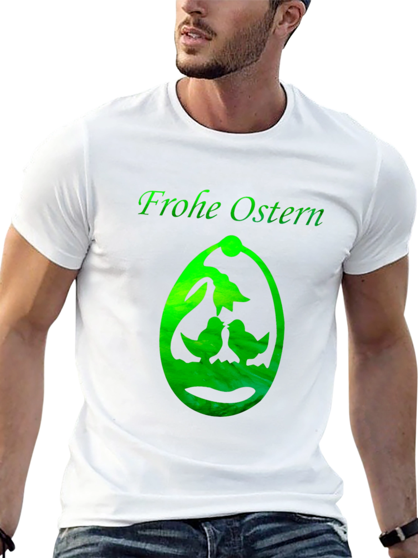 Frohe Ostern T-Shirt Easter Egg Design Black