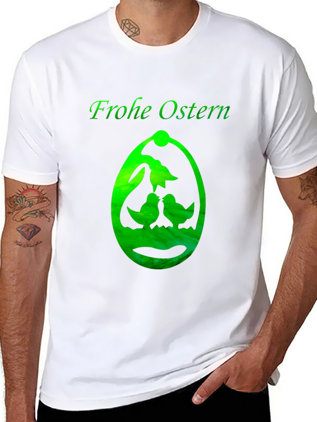 Frohe Ostern T-Shirt Easter Egg Design Black