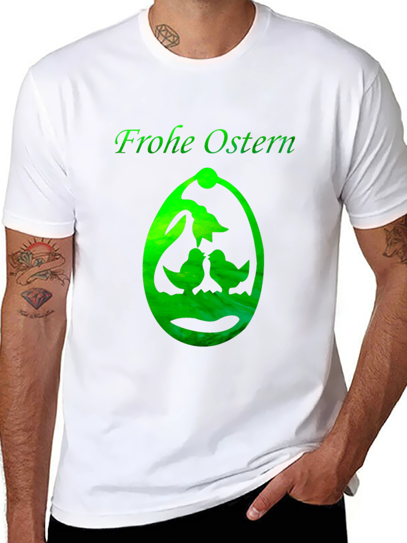 Frohe Ostern T-Shirt Easter Egg Design Black