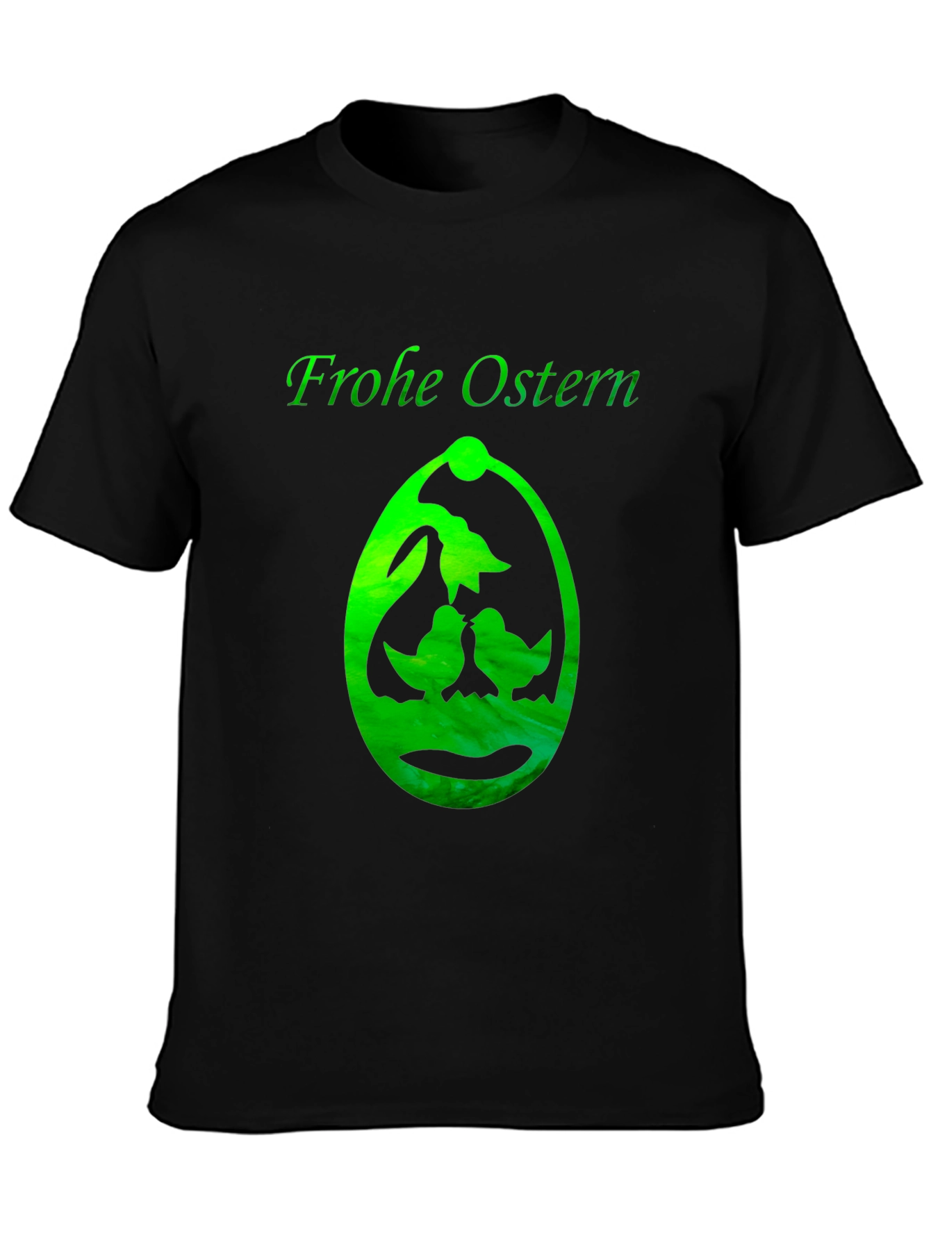 Frohe Ostern T-Shirt Easter Egg Design Black