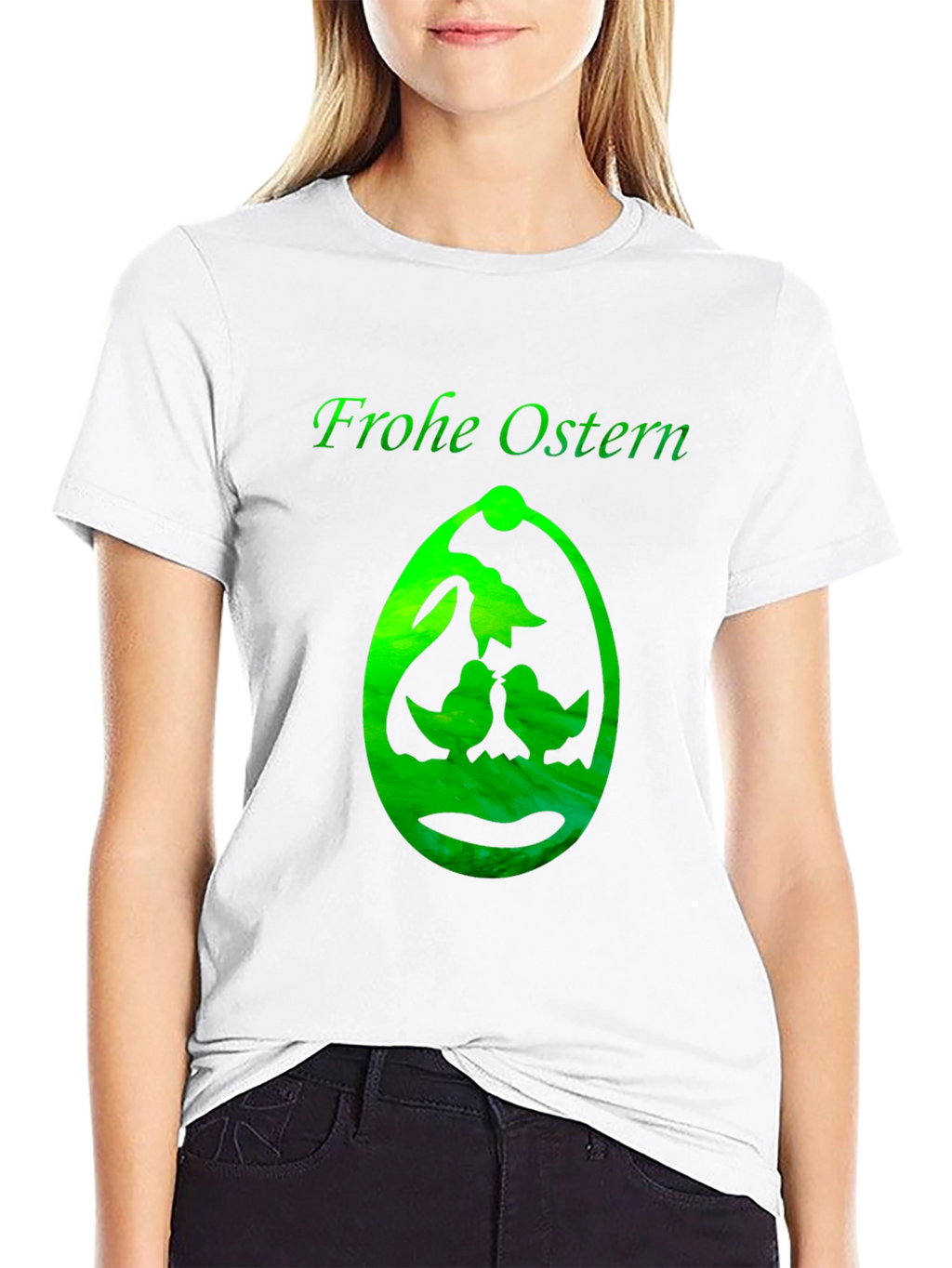 Frohe Ostern T-Shirt Easter Egg Design Black