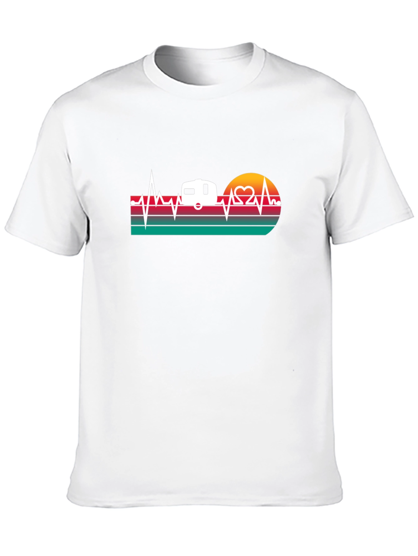 Camper Heartbeat Graphic T-Shirt