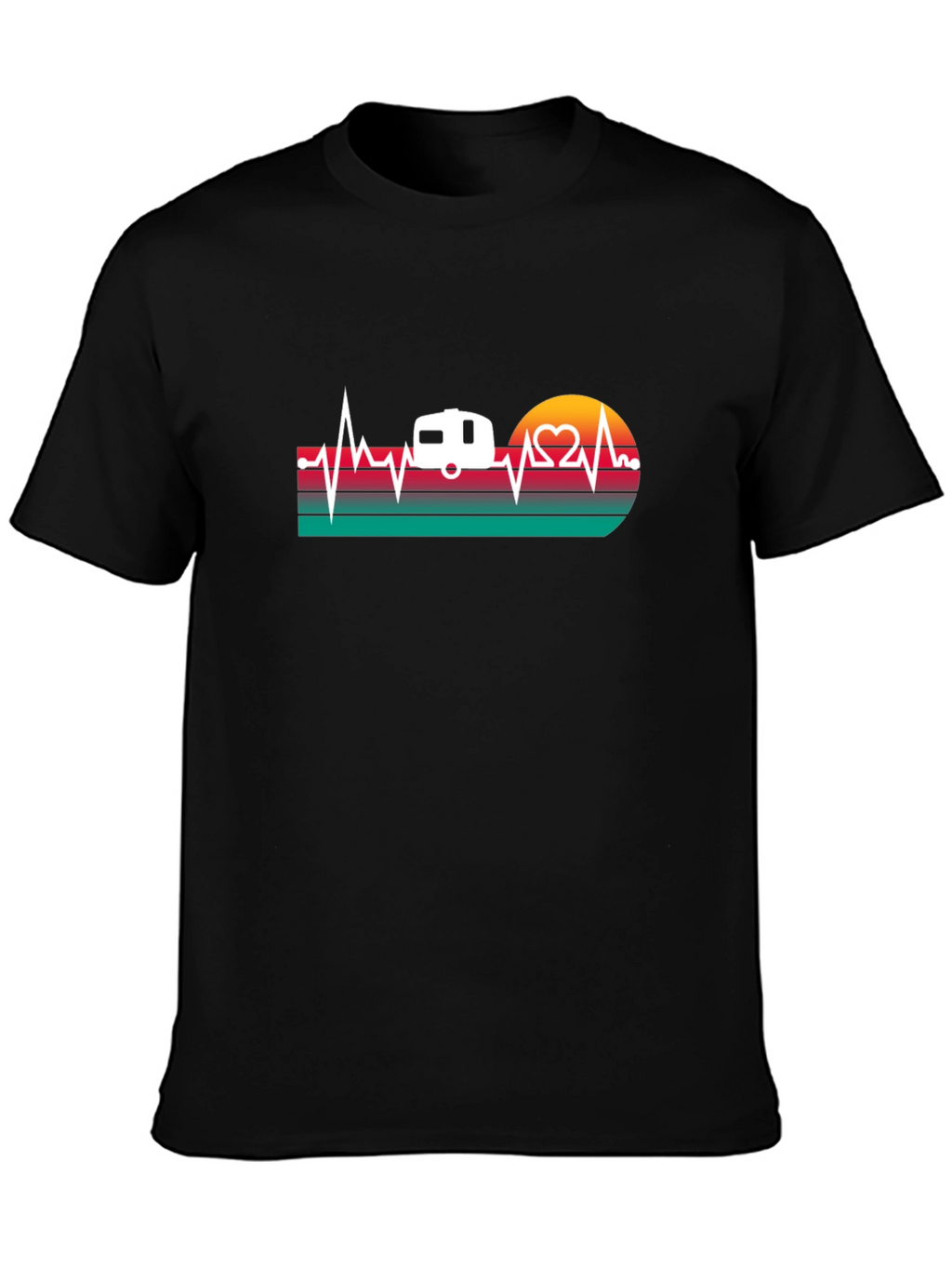 Camper Heartbeat Graphic T-Shirt
