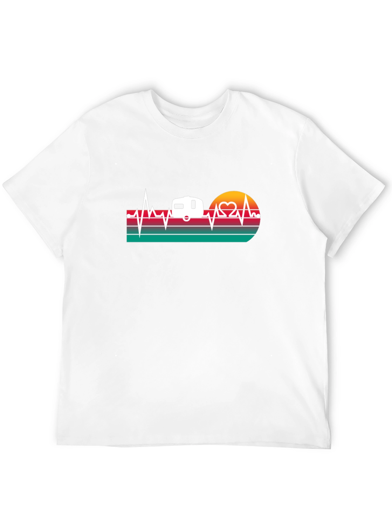 Camper Heartbeat Graphic T-Shirt