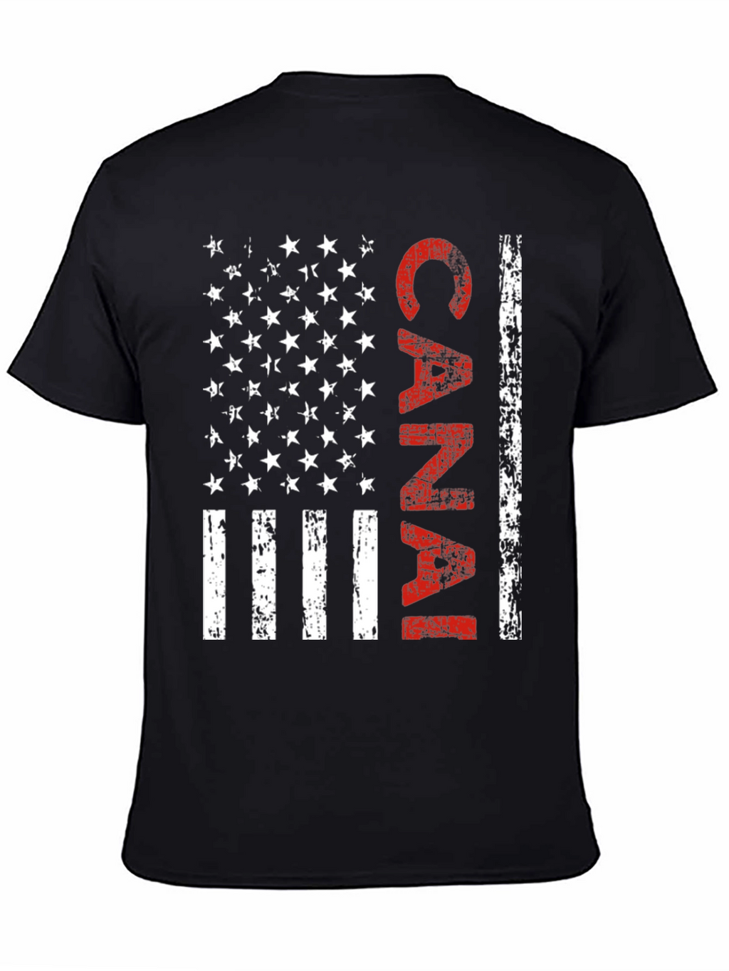 Canal American Flag Style Graphic T-Shirt