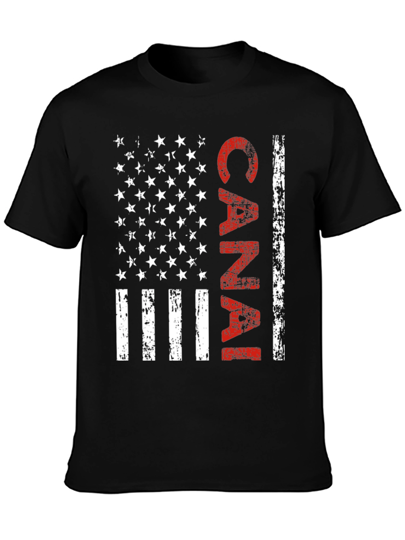Canal American Flag Style Graphic T-Shirt
