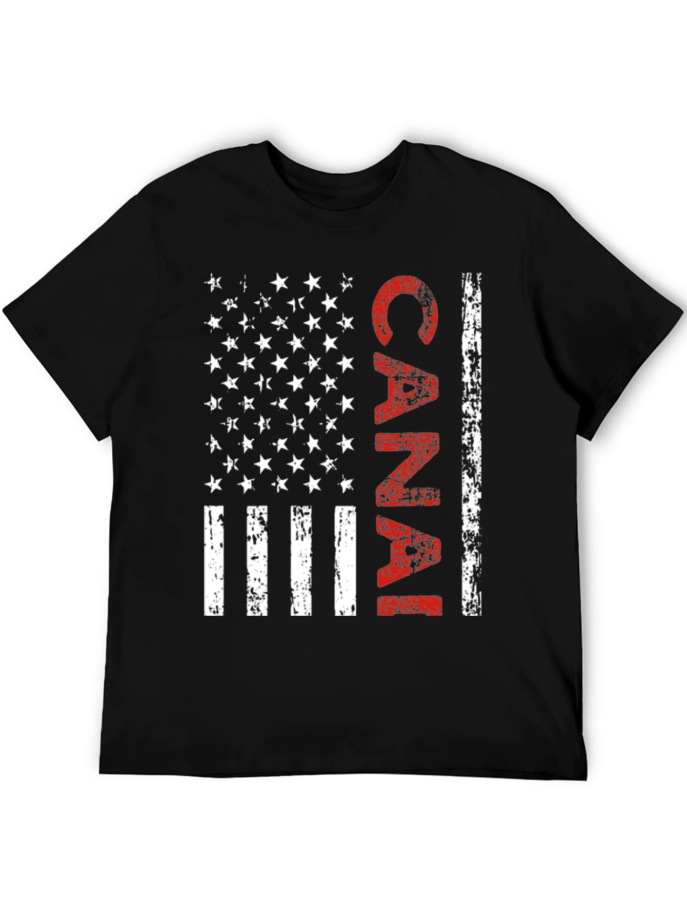 Canal American Flag Style Graphic T-Shirt