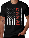 Canal American Flag Style Graphic T-Shirt