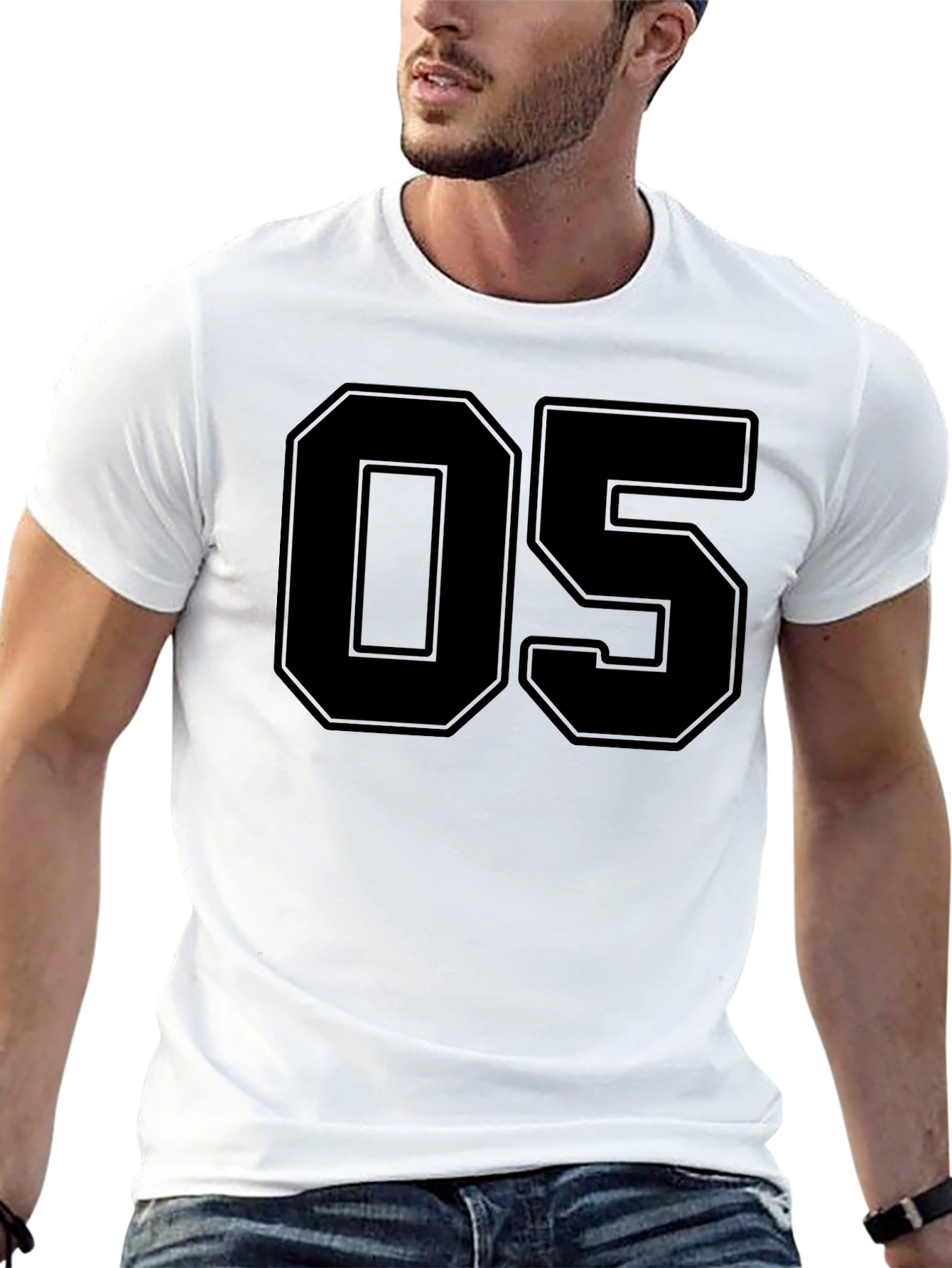 Bold Number 05 Black T-Shirt