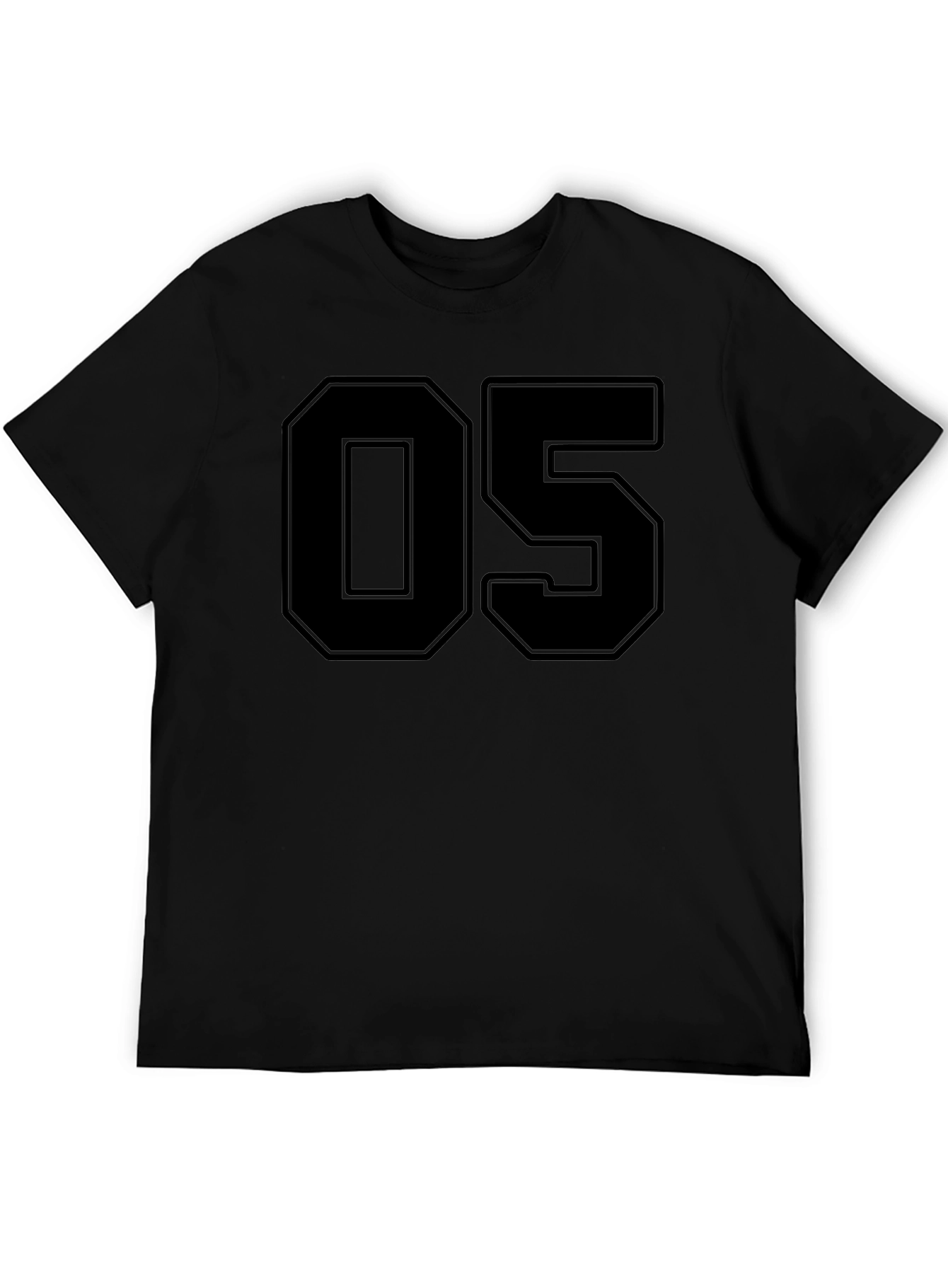 Bold Number 05 Black T-Shirt