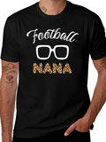 Football Nana Leopard Print T-Shirt