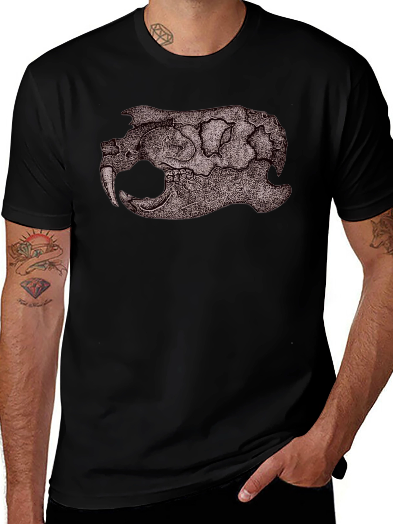 Cool Skull Graphic Black T-Shirt