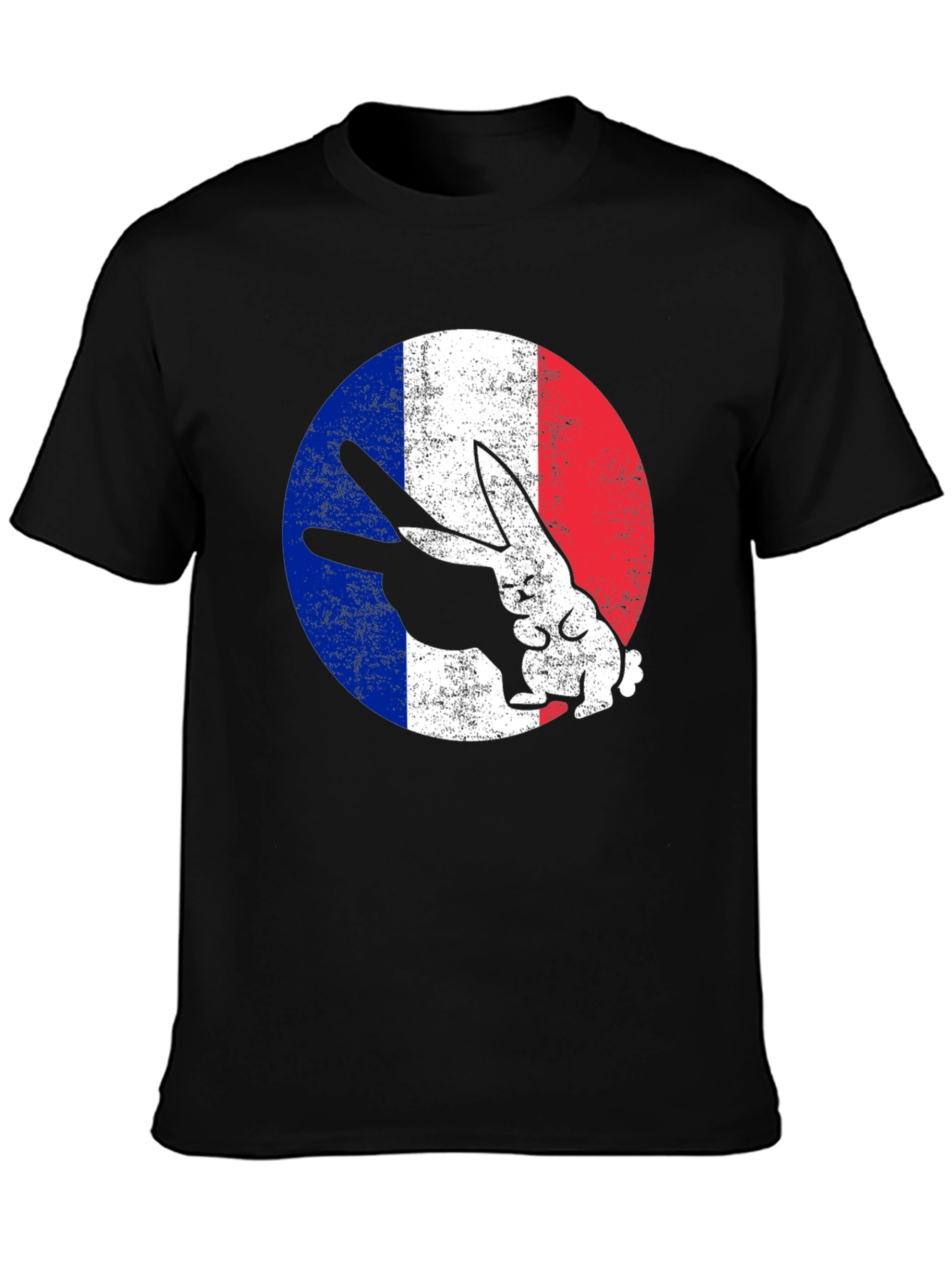French Rabbit Graphic T-Shirt