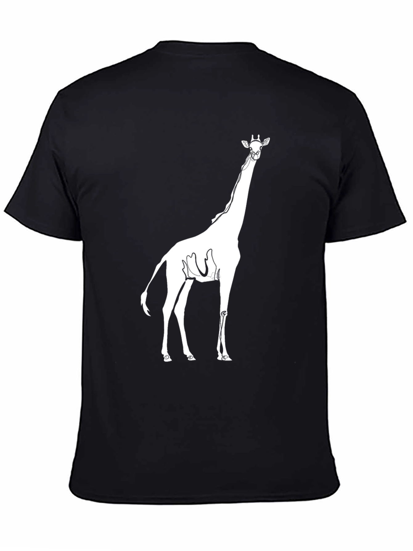 Giraffe Graphic Print Black Tee