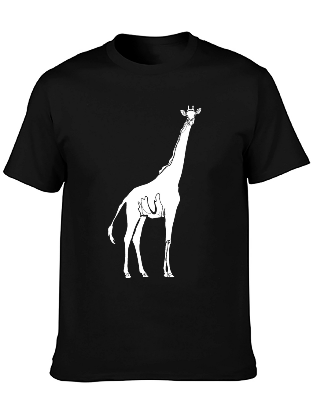 Giraffe Graphic Print Black Tee