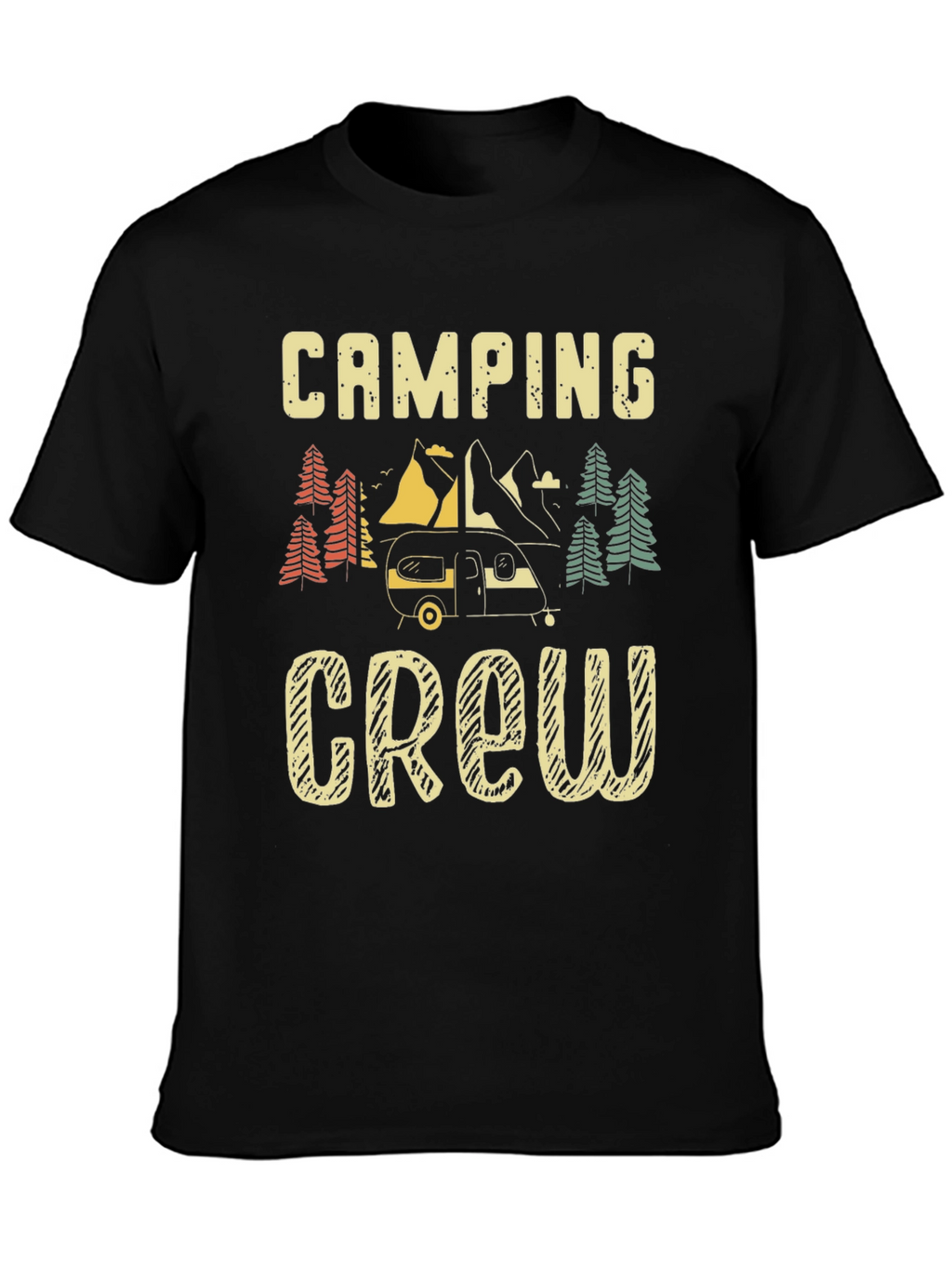 Camping Crew Graphic Tee - Black