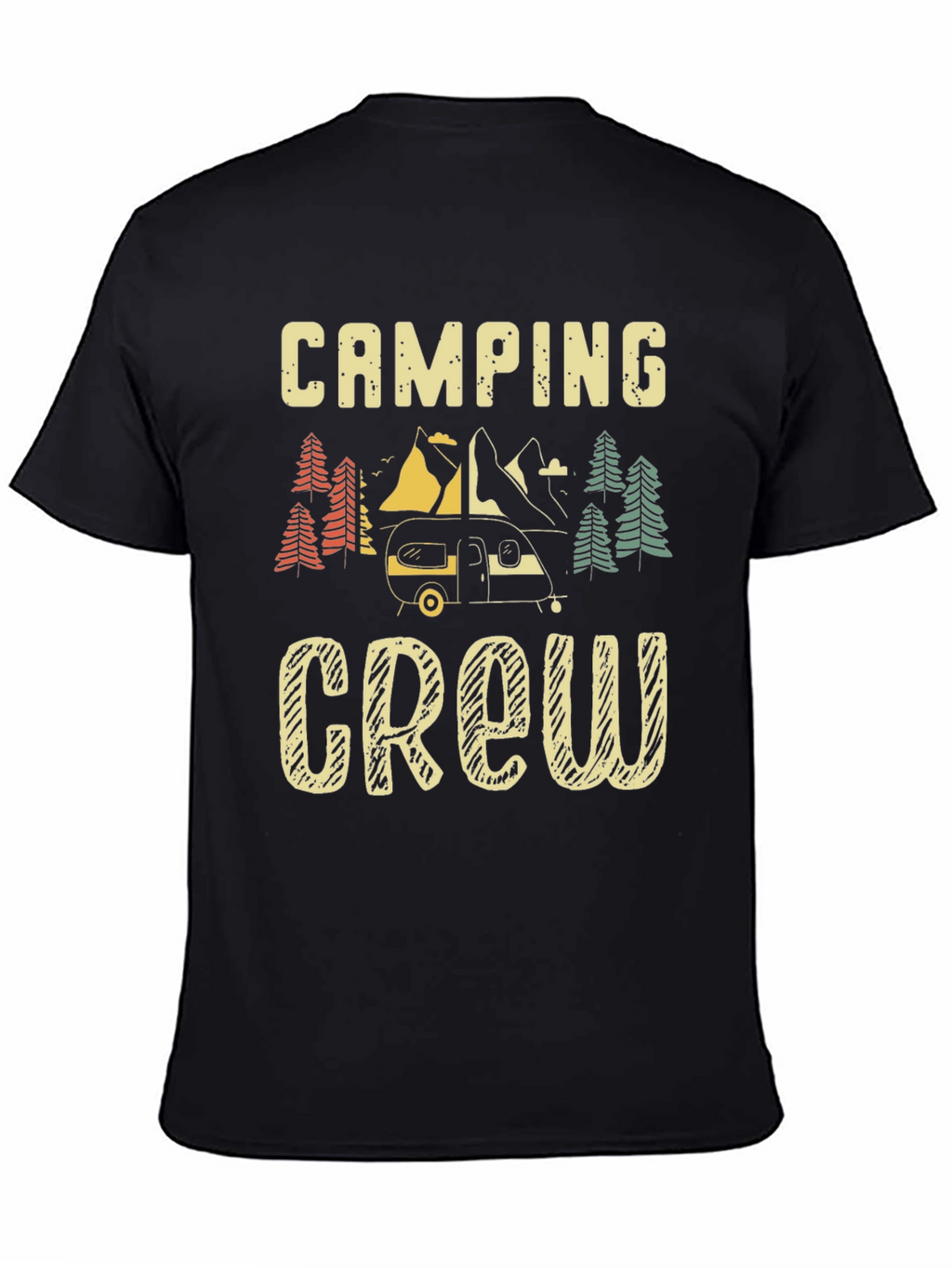 Camping Crew Graphic Tee - Black