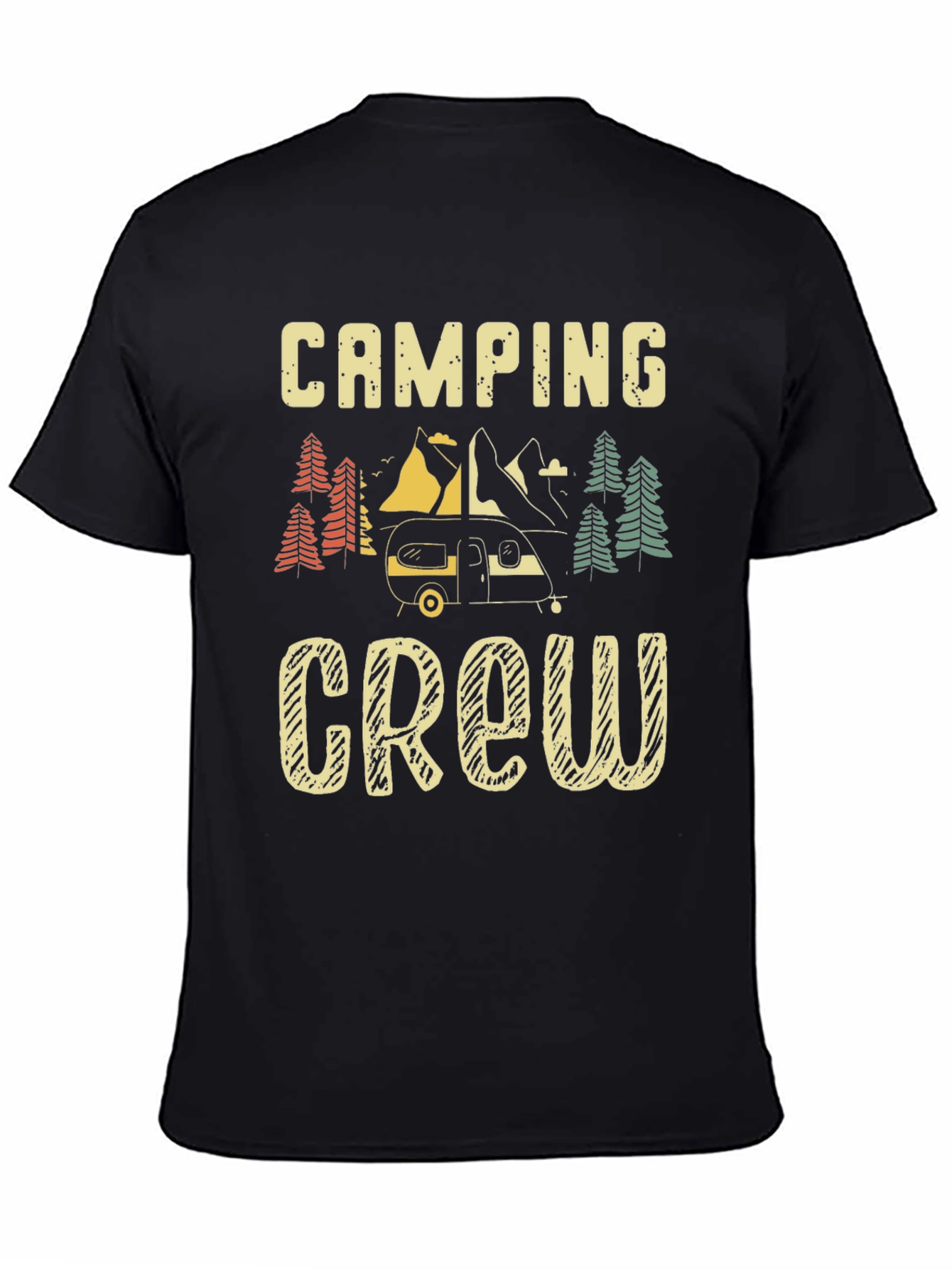 Camping Crew Graphic Tee - Black