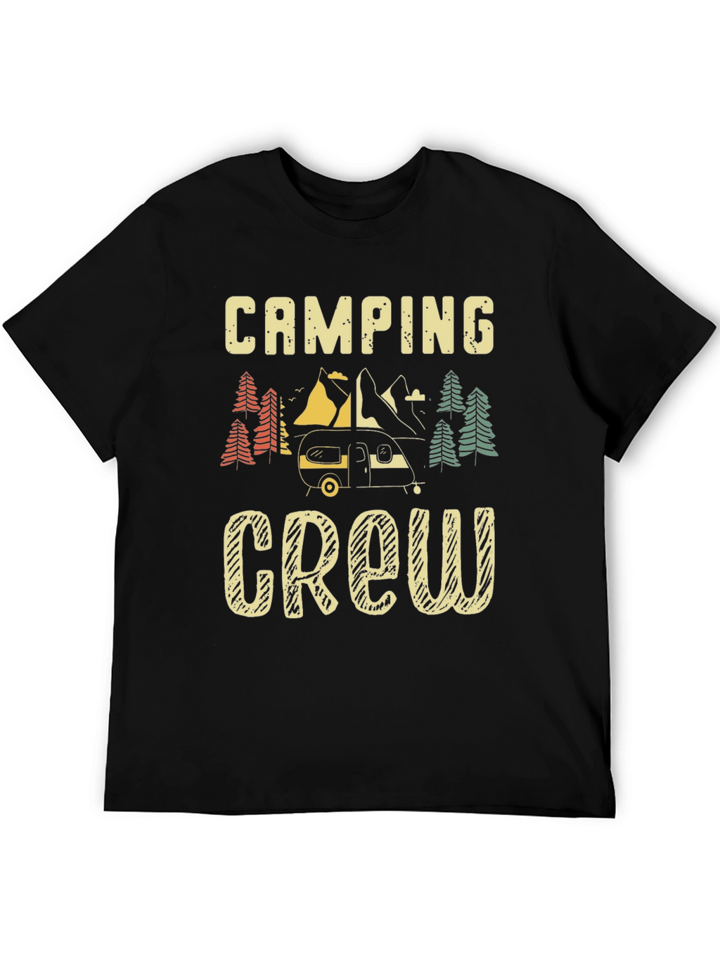 Camping Crew Graphic Tee - Black