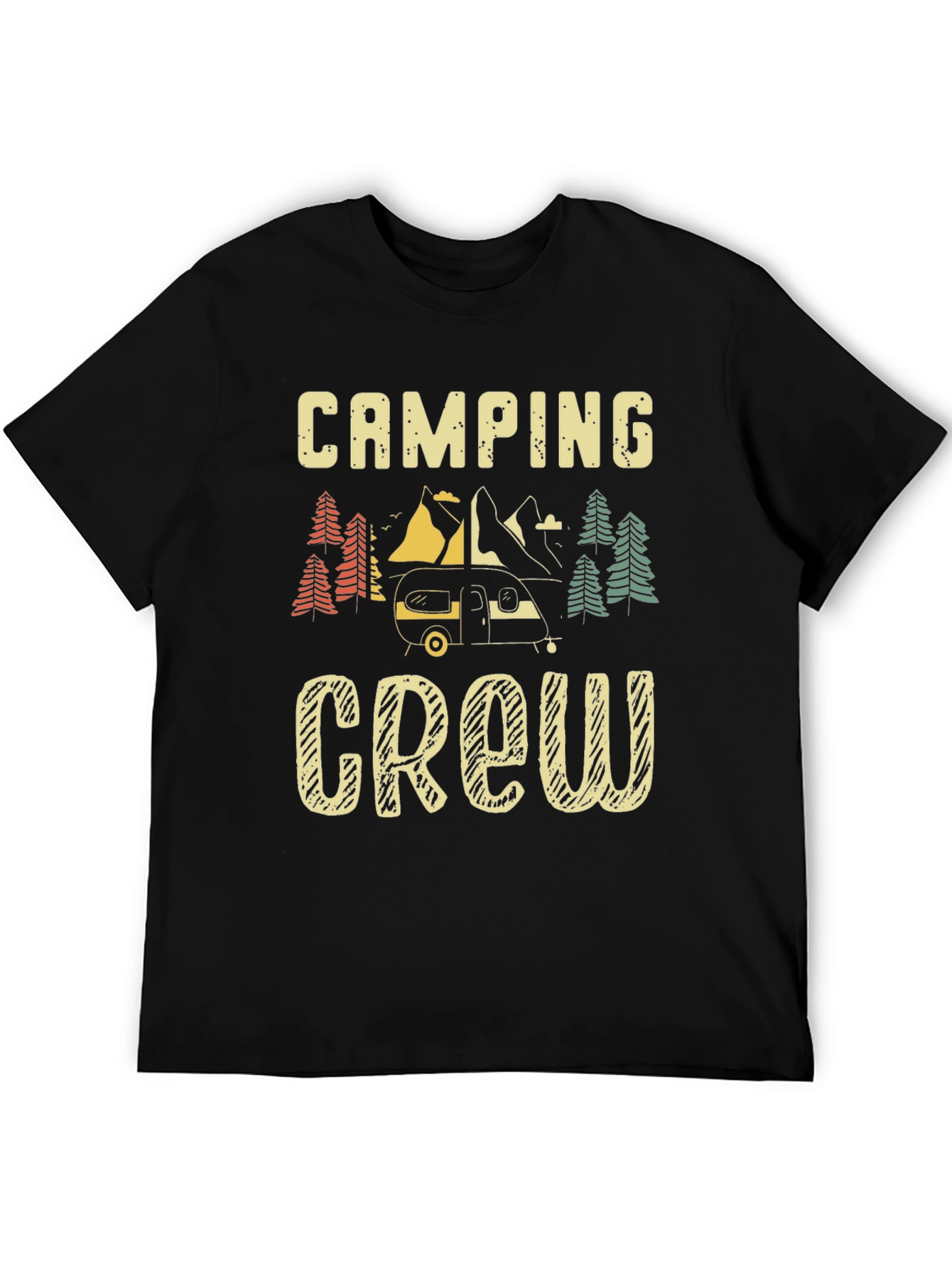 Camping Crew Graphic Tee - Black
