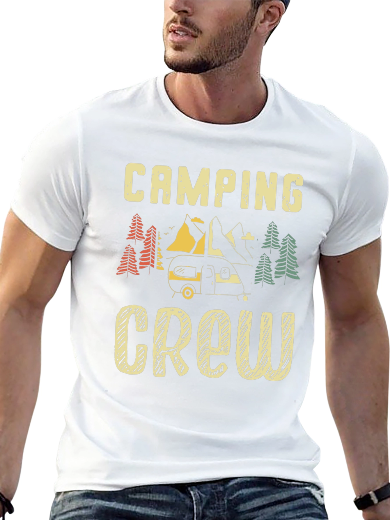 Camping Crew Graphic Tee - Black