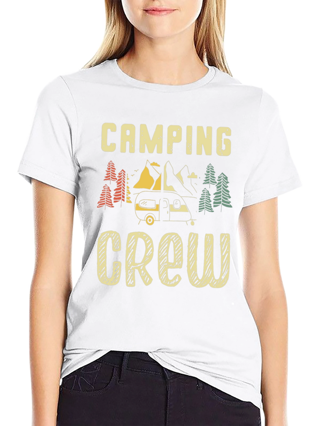 Camping Crew Graphic Tee - Black