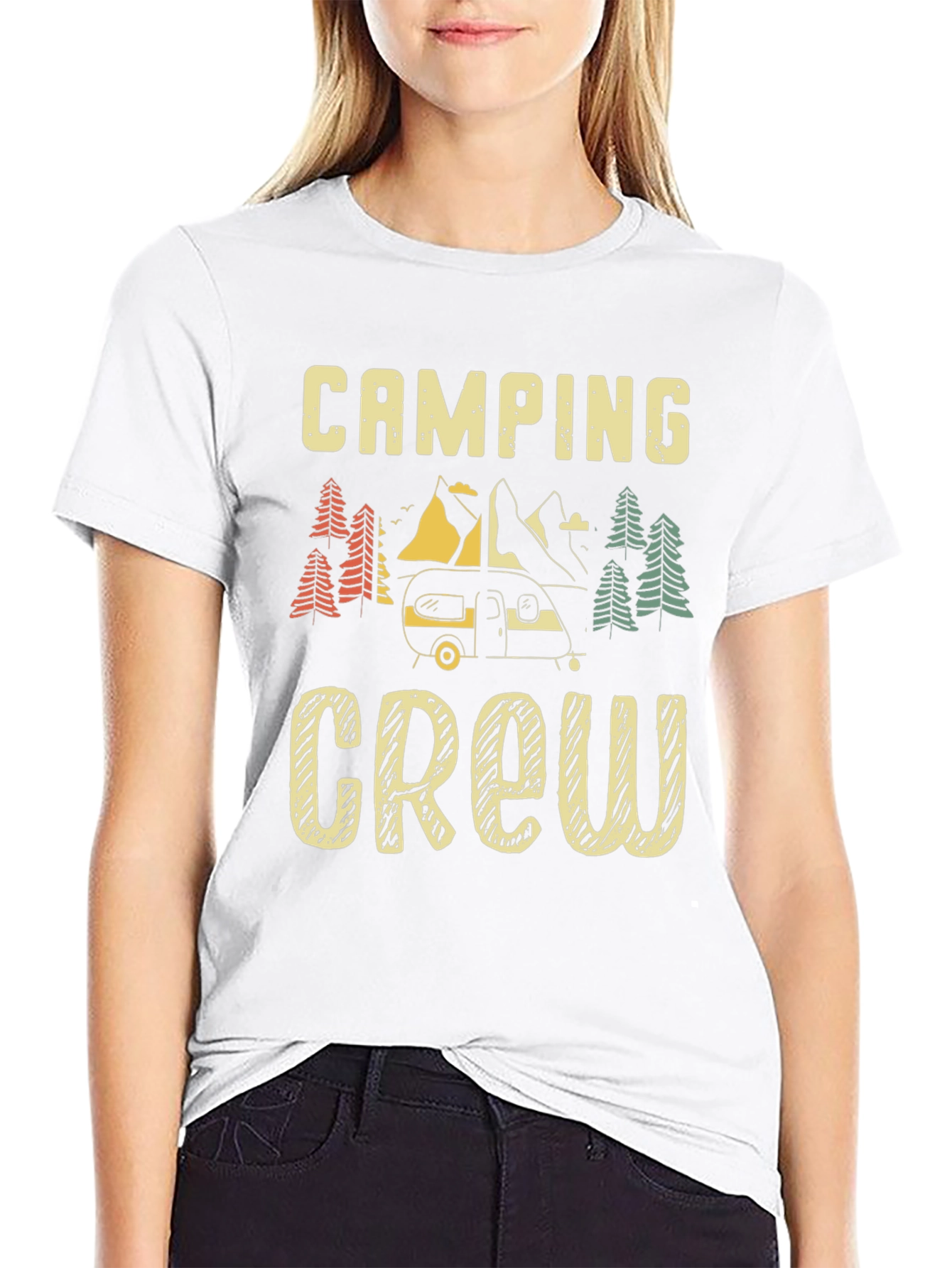 Camping Crew Graphic Tee - Black