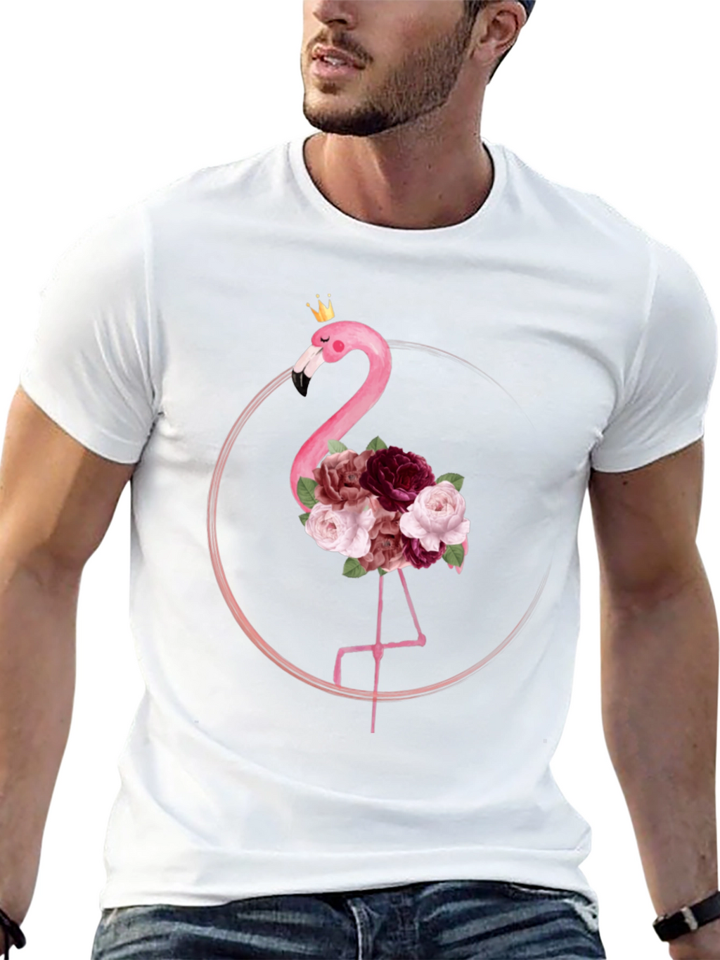Floral Flamingo Graphic Tee
