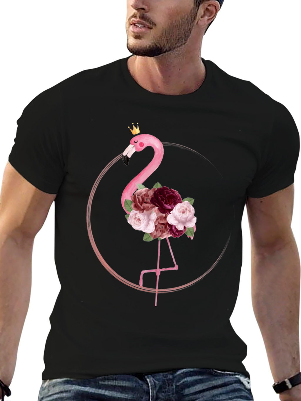 Floral Flamingo Graphic Tee
