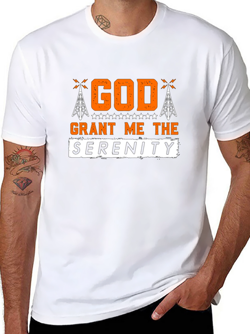 God Grant Me The Serenity Black T-Shirt